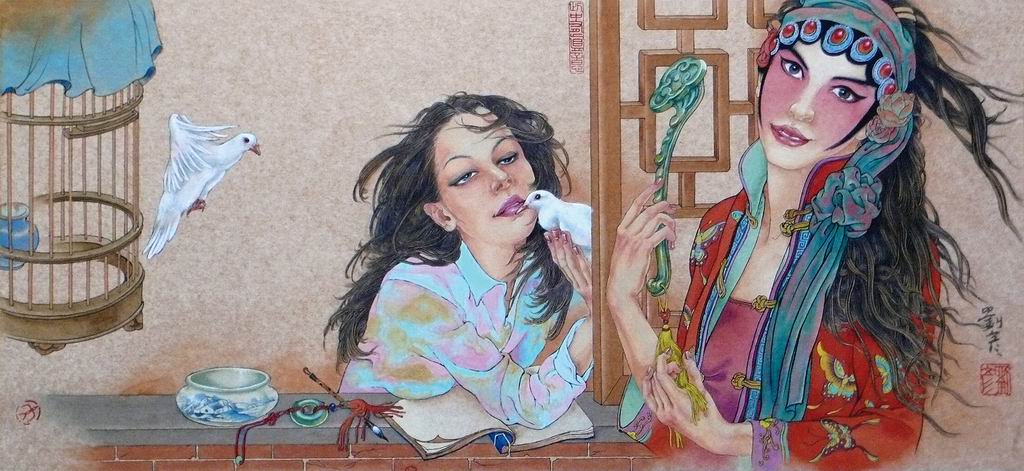 桃花依旧