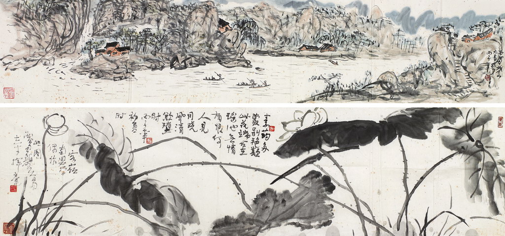 山水、花卉