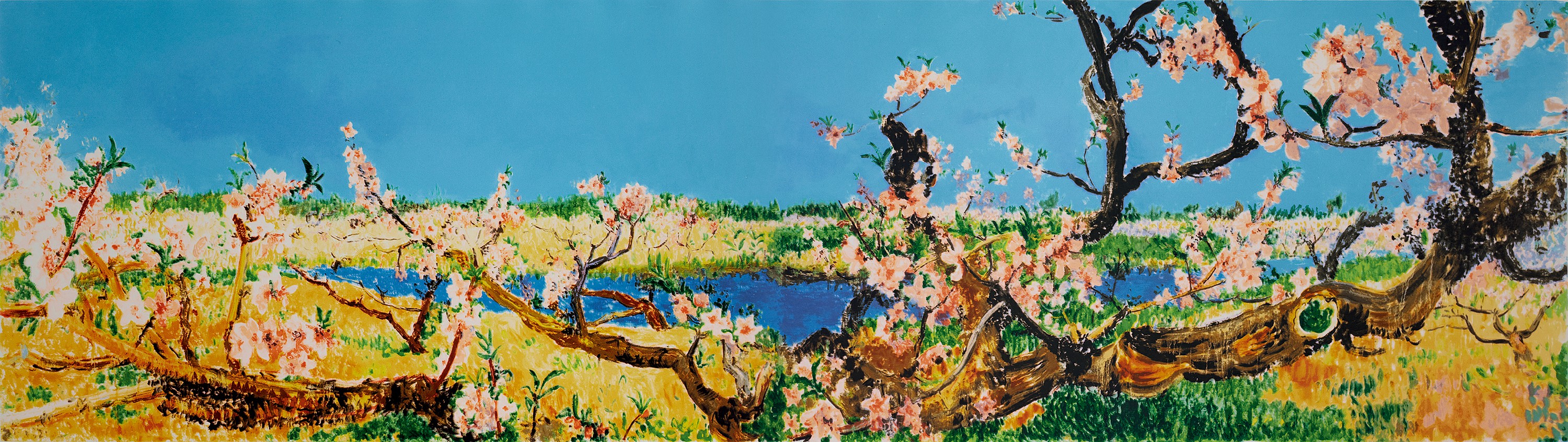 周春芽 2012年作 一江春水